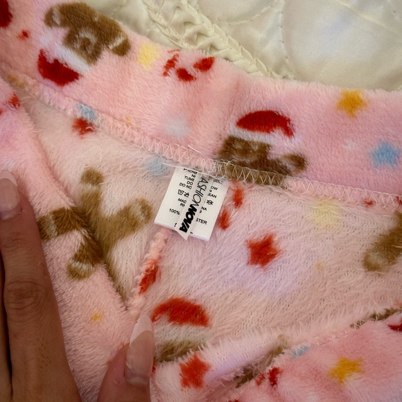 Pink Gingerbread Fleece Pants - Picture 3 of 3